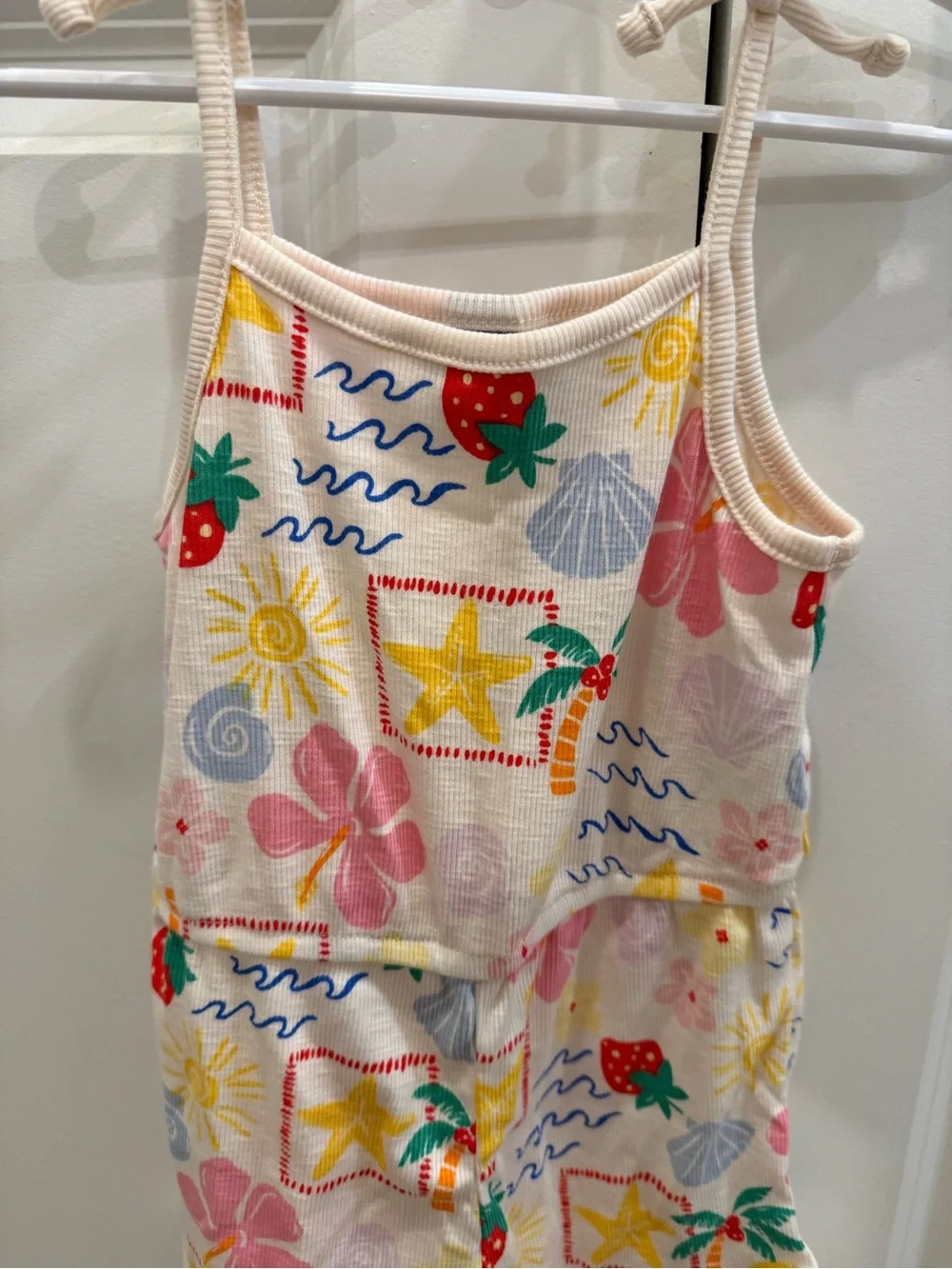 Old Navy 3T Romper with Yellow, Pink & Blue Prints